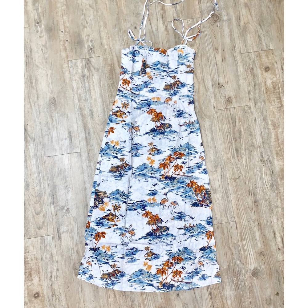 Free People Flamingo Print Maxi Dress